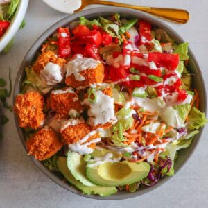 Giant salad in bowl