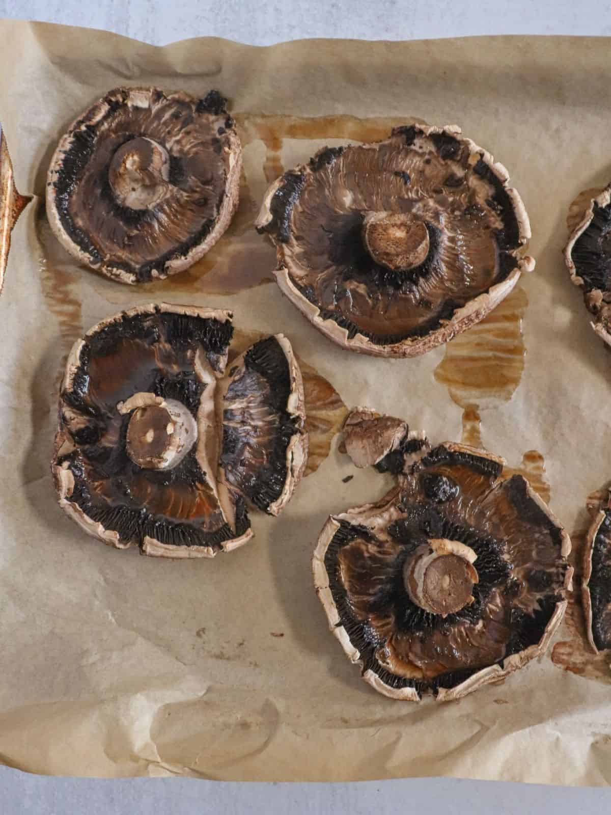 Portobello Mushrooms after roasting.