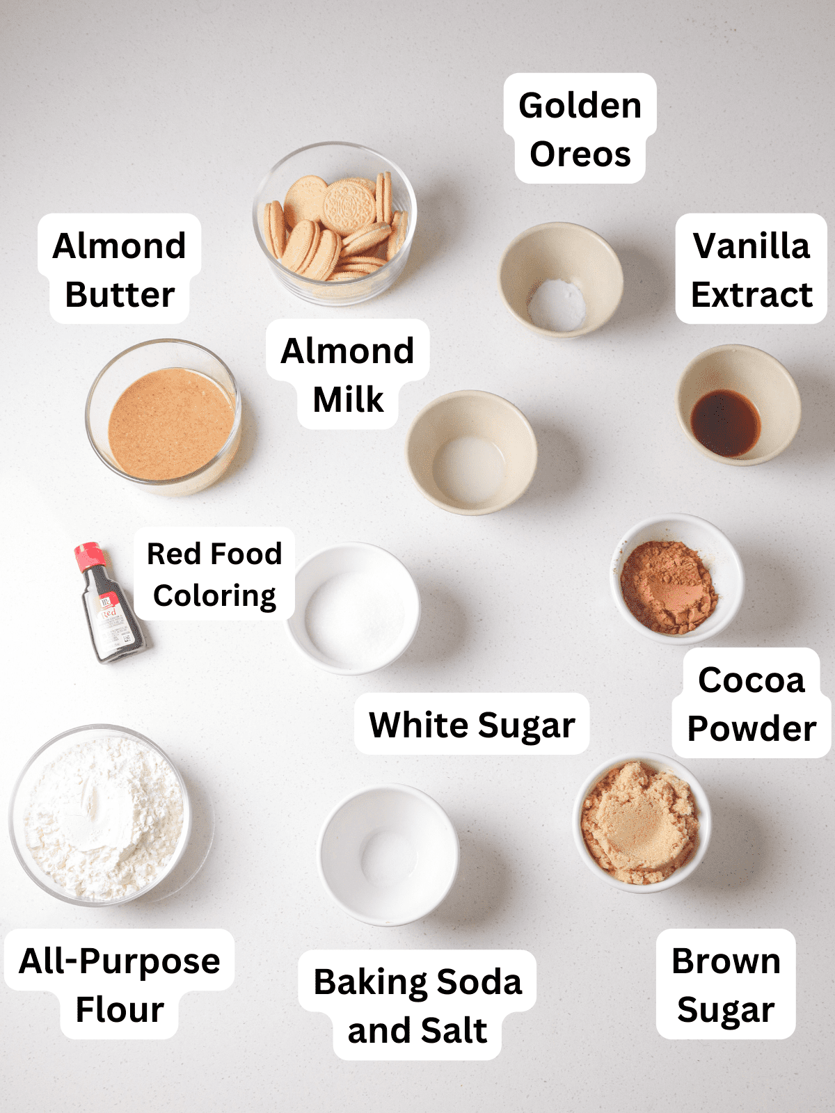 Ingredients with text overlay