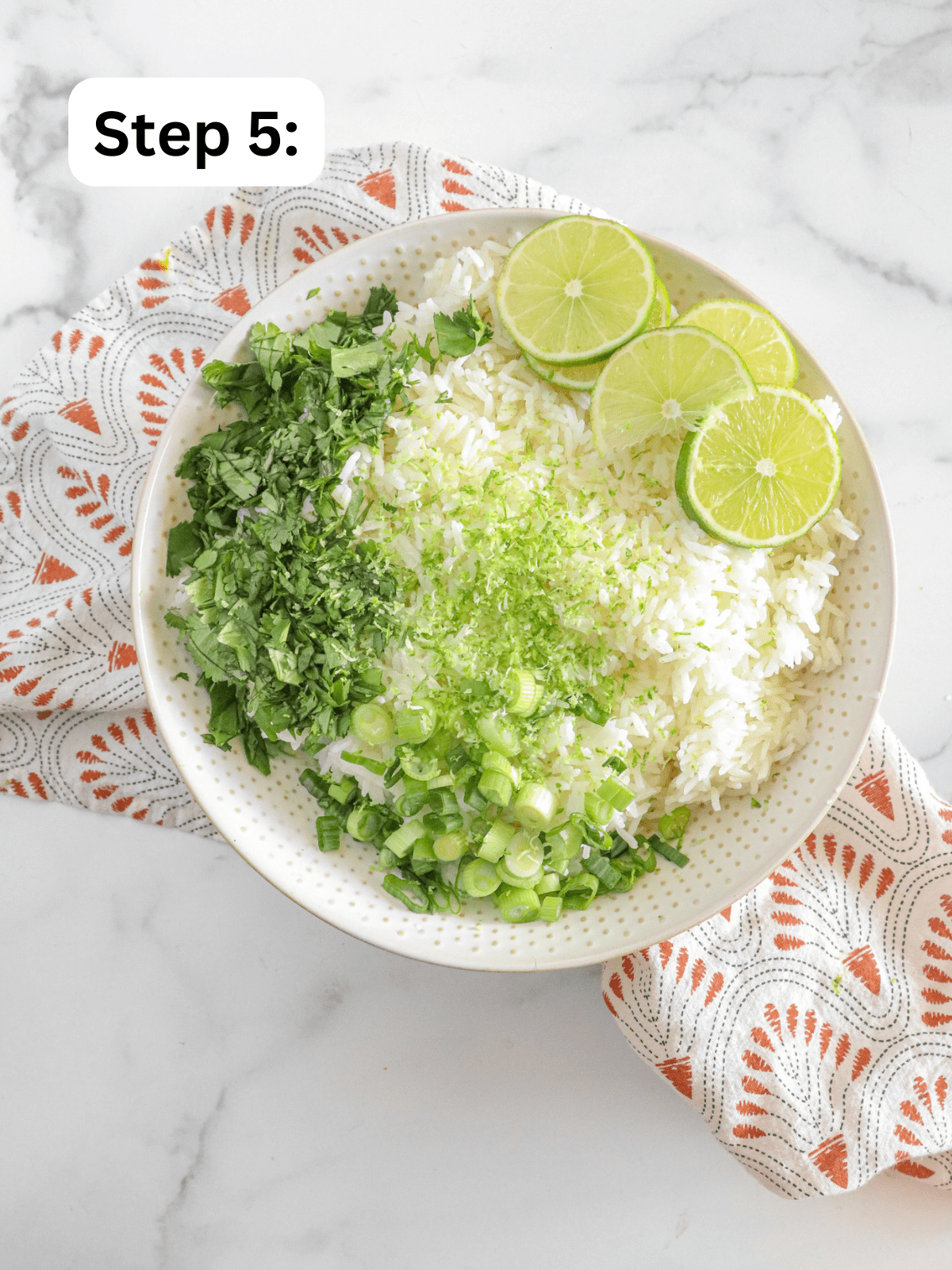 cilantro and rice in bowl