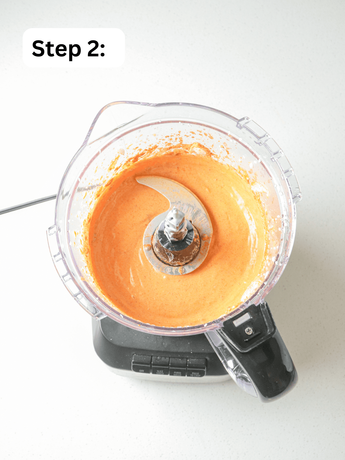 creamy orange dip in blender